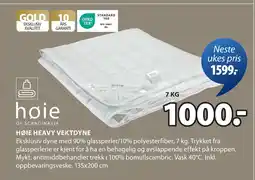 JYSK HØIE HEAVY VEKTDYNE tilbud