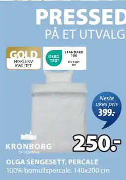 JYSK OLGA SENGESETT, PERCALE tilbud