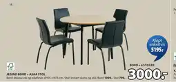 JYSK JEGIND BORD + ASAA STOL tilbud