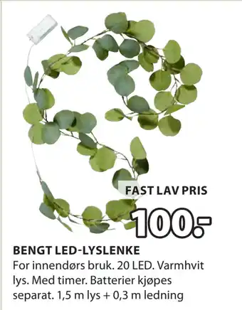 JYSK BENGT LED-LYSLENKE tilbud