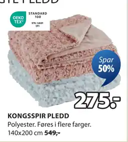 JYSK KONGSSPIR PLEDD tilbud