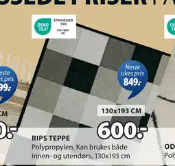 JYSK RIPS TEPPE tilbud
