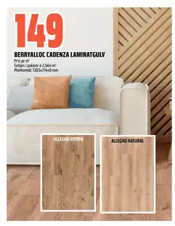 Coop Obs BERRYALLOC CADENZA LAMINATGULV tilbud
