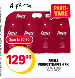 Coop Extra FRIELE FROKOSTKAFFE 4 PK tilbud