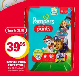 Coop Extra PAMPERS PANTS PAW PATROL tilbud