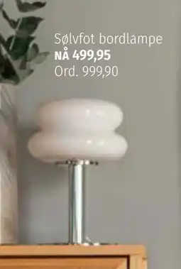 Nille Sølvfot bordlampe tilbud