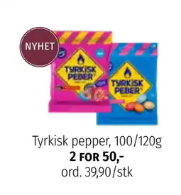 Nille Tyrkisk pepper, 100/120g tilbud