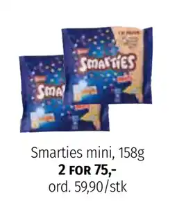 Nille Smarties mini, 158g tilbud