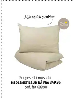 Nille Sengesett i musselin tilbud