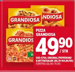Meny PIZZA GRANDIOSA tilbud