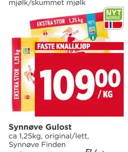 Meny Synnøve Gulost tilbud