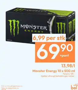 Gigaboks Monster Energy 10 x 500 ml tilbud