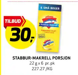 Bunnpris STABBUR-MAKRELL PORSJON tilbud