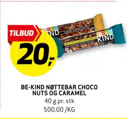Bunnpris BE-KIND NØTTEBAR CHOCO NUTS OG CARAMEL tilbud