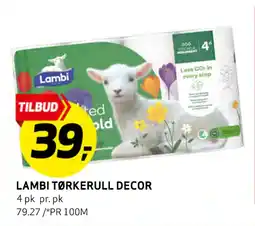Bunnpris LAMBI TØRKERULL DECOR tilbud