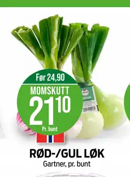 Kiwi RØD-/GUL LØK tilbud