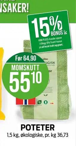 Kiwi POTETER tilbud