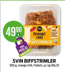 Kiwi SVIN BIFFSTRIMLER tilbud