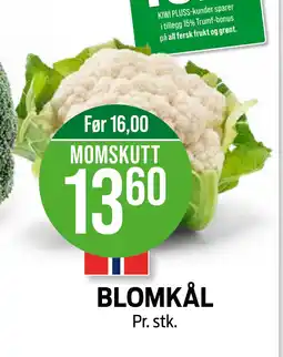 Kiwi BLOMKÅL tilbud