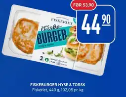 Rema 1000 Fiskeburger hyse & torsk tilbud