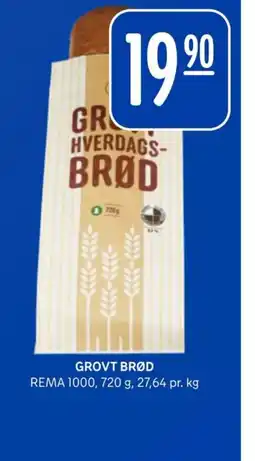 Rema 1000 Grovt brød tilbud