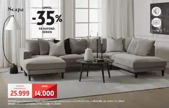 Bohus OXFORD HJØRNESOFA tilbud