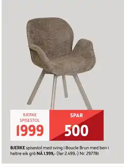 Bohus BJERKE SPISESTOL tilbud