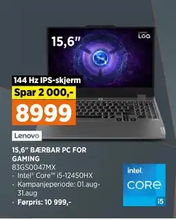 POWER 15,6 BÆRBAR PC FOR GAMING tilbud