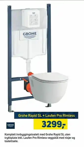 Megaflis Grohe Rapid SL + Laufen Pro Rimless tilbud