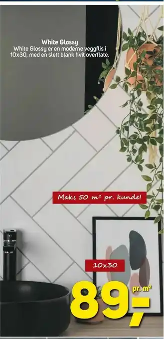 Megaflis White Glossy tilbud