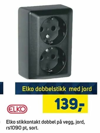 Megaflis Elko dobbelstikk med jord tilbud