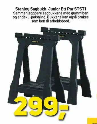 Megaflis Stanley Sagbukk Junior Ett Par STST1 tilbud