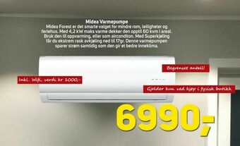 Megaflis Midea Varmepumpe tilbud