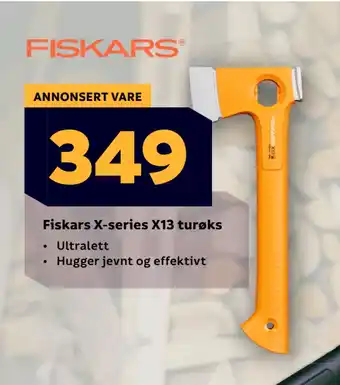 Megaflis Fiskars X-series X13 turøks tilbud