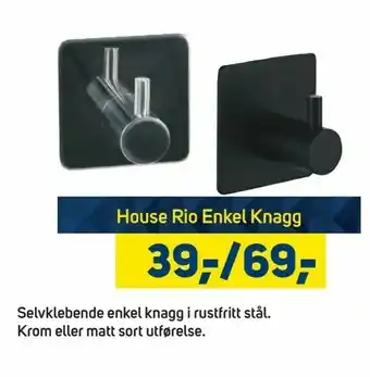 Megaflis House Rio Enkel Knagg tilbud