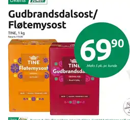 Joker Gudbrandsdalsost/ Fløtemysost tilbud