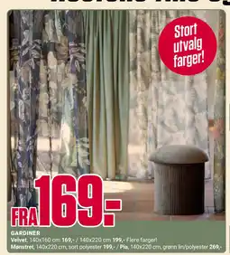 Europris GARDINER tilbud