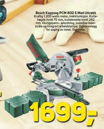 Megaflis Bosch Kappsag PCM 800 S Med Uttrekk tilbud