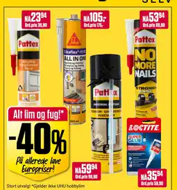 Europris Alt lim og fug! tilbud