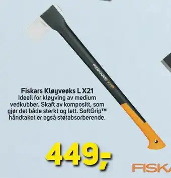 Megaflis Fiskars Kløyveøks Lx21 tilbud