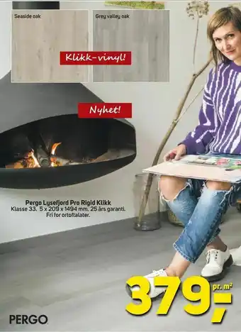 Megaflis Pergo Lysefjord Pro Rigid Klikk tilbud