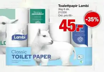 Staples Toalettpapir Lambi tilbud