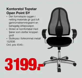 Staples Kontorstol Topstar Open Point SY tilbud