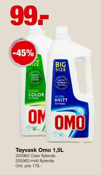 Staples Tøyvask Omo 1,5L tilbud