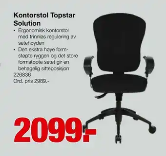 Staples Kontorstol Topstar Solution tilbud