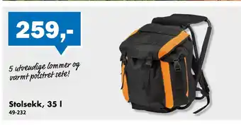 Biltema Stolsekk, 35 l tilbud