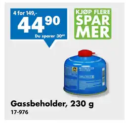Biltema Gassbeholder, 230 g tilbud