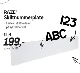 Thansen Skiltnummerplate tilbud