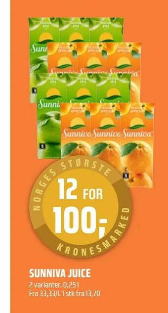 Coop Obs Sunniva juice tilbud