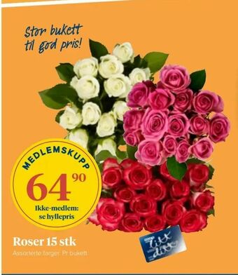 Coop Obs Roser 15 stk tilbud